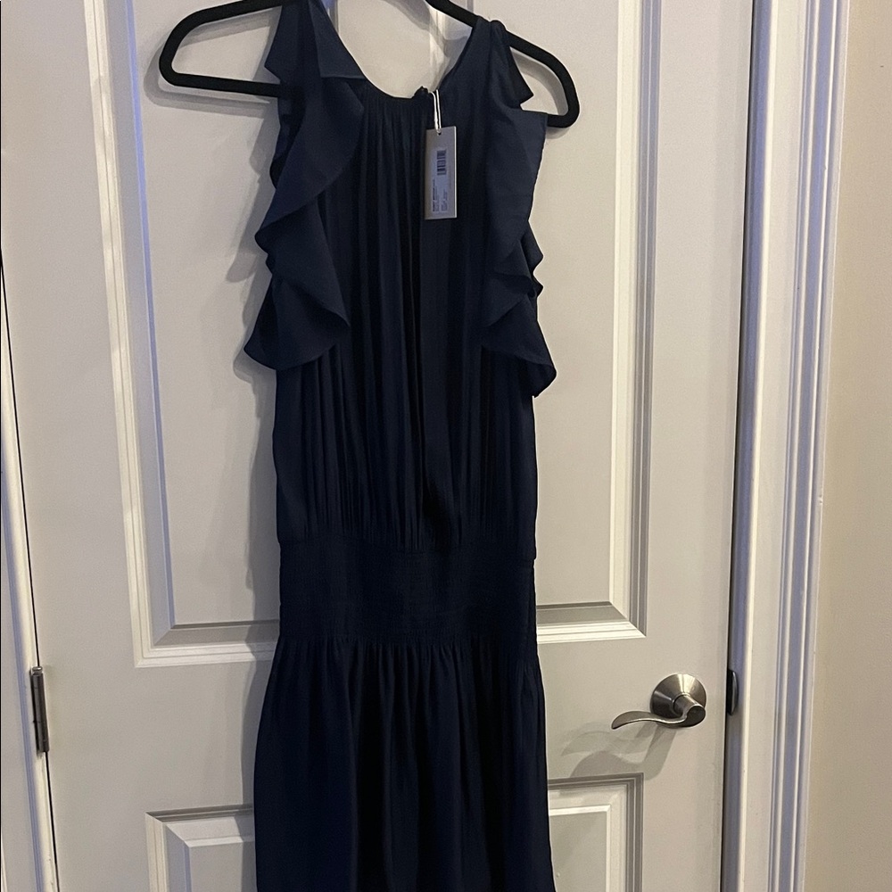 Ramy Brook Midnight Blue Ruffle Mini Dress